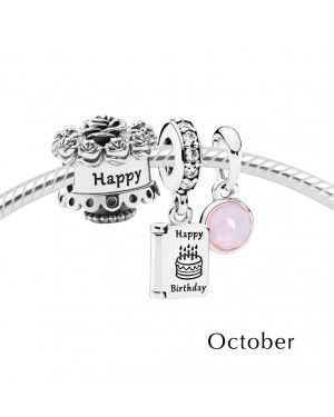 Pandora October Birthday Cake Birthstone Gift Set GS0065