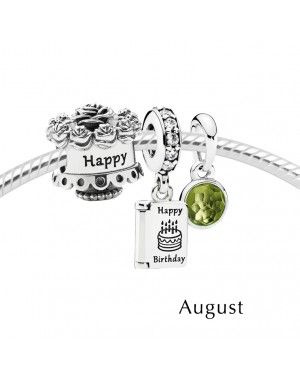 Pandora August Birthday Cake Birthstone Gift Set GS0063