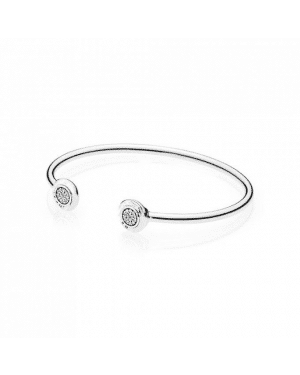 Pandora Signature Open Silver Bangle 590528CZ