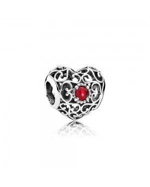 Pandora July Signature Heart Birthstone Charm 791784SRU