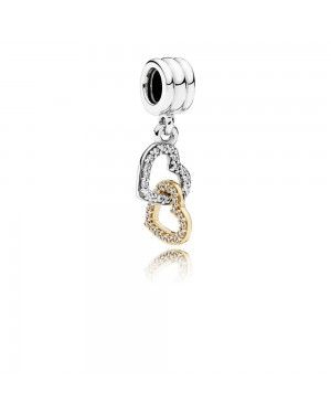 Pandora Interlocked Hearts Pendant Charm 792068CZ