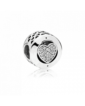 Pandora Signature Heart Charm 796218CZ