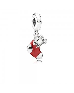 Pandora Festive Stocking Pendant Charm 796387EN39