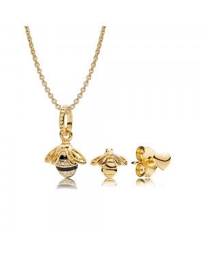 Pandora Queen Bee Necklace And Earring Set GS0110