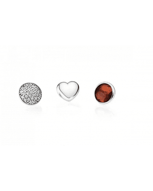 PANDORA Petite Memories January Garnet Birthstone Locket Charm Set JSP0639 