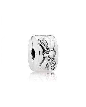 Pandora Shiny Bow Clip 797304CZ