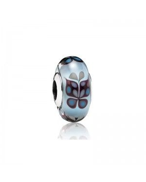 PANDORA Blue Butterfly Butterfly Charm JSP1541 In Murano Glass