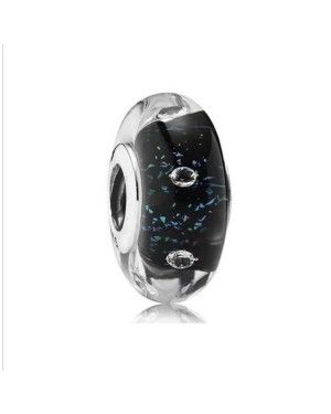 PANDORA Midnight Blue Fizzle Charm JSP0886 In Murano Glass