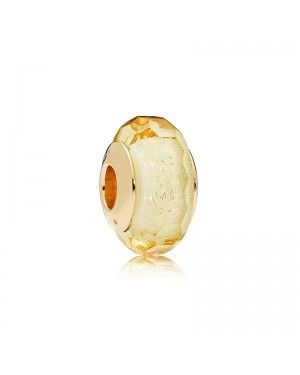 Pandora Golden Faceted Glass Murano Charm 767647