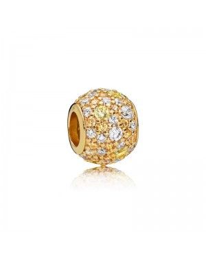 Pandora Golden Mix Pave Ball Charm 767052CSY