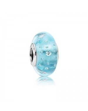 PANDORA And Blue Fizzle Charm JSP0887 In Murano Glass