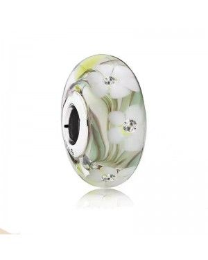 PANDORA Multi Coloured Floral Charm JSP0883 In Murano Glass