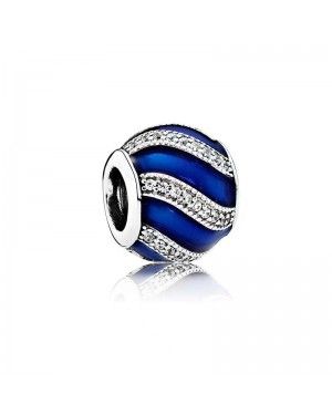 PANDORA Blue Adornment Charm JSP0790 With Cubic Zirconia 