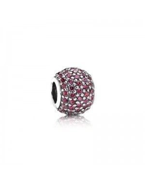 PANDORA Pink Caring Charm JSP0679 With CZ In Sterling Silver