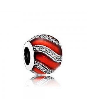 PANDORA Silver Red Adornment Charm JSP0804 