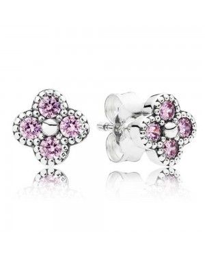 PANDORA Oriental Blossom Pink Floral Earrings JSP1263 