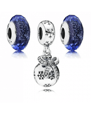 PANDORA Iridescent Christmas Bauble Christmas Charm Set JSP0518 