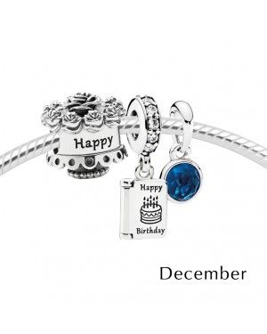 Pandora December Birthday Cake Birthstone Gift Set GS0067