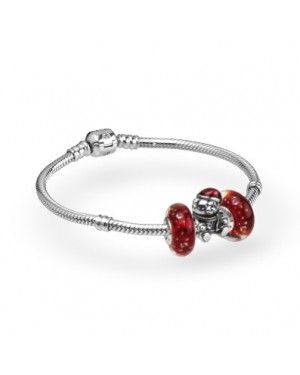 PANDORA Red Christmas Teddy Christmas Complete Bracelet JSP0414 