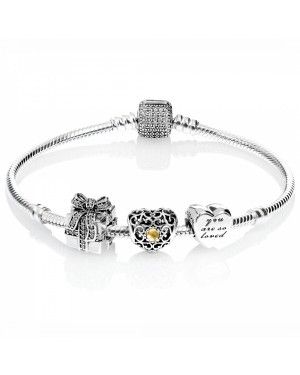 PANDORA Silver November Birthstone Birthstone Complete Bracelet JSP0348 