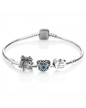 PANDORA Silver December Birthstone Birthstone Complete Bracelet JSP0347 