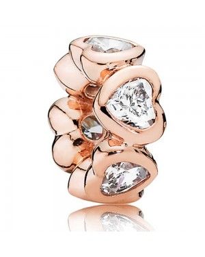 PANDORA Hearts Love Spacer JSP1096 In Rose Gold