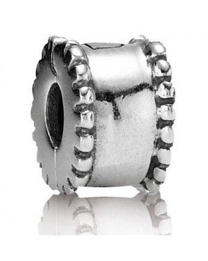 PANDORA Silver Beaded Edge Spacer Clip JSP1635 