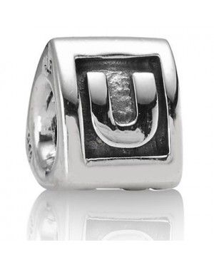 PANDORA Initial U Charm JSP1081 In Sterling Silver