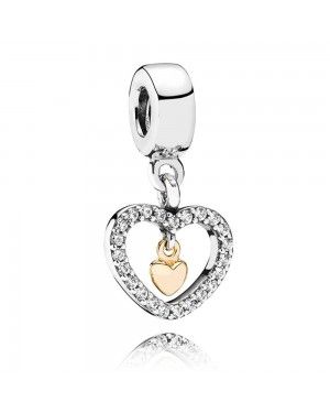 PANDORA Heart Dropper Love Charm JSP0935 In Gold