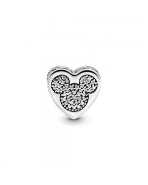 Mickey and Minnie Heart Shaped Charm 792050CZ