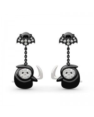 Joanfeel Sterling Silver Earring, "Grim Reaper" Drop Earrings