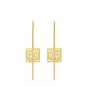 Joanfeel "Mirrored Duplicate" Maze Threader Earrings