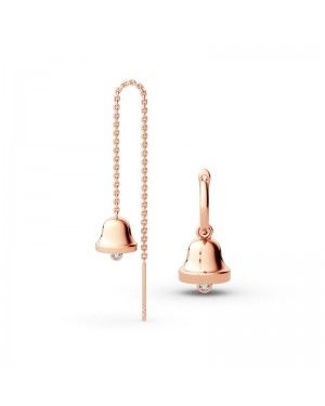 "Jingle Bells" Earring, Joanfeel Rose Gold Tone Mismatched Drop Earrings