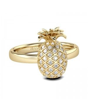 Pineapple Sterling Silver Cocktail Ring JFLR0168S |Joanfeel Australia