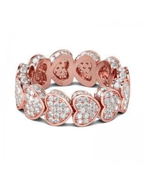 Joanfeel Gorgeous  Rose Gold Tone Heart Ring for Her |JFLR0269H