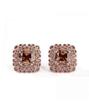 Joanfeel Milgrain Design Halo Stud Earrings