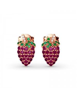 Joanfeel"Summer Fruit" Strawberry Stud Earrings