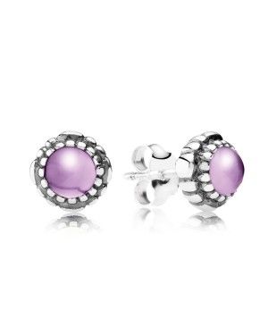 PANDORA February Birthstone Amethyst Stud Earrings JSP1303 