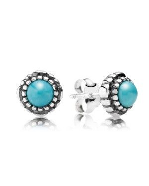 PANDORA December Birthstone Turquoise Birthstone Stud Earrings JSP1292 