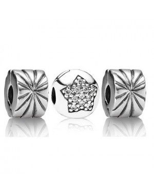 PANDORA Starburst Charm Set JSP0545 With CZ 