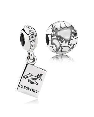 PANDORA Silver World Tour Travel Charm Set JSP0448 