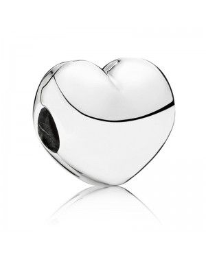 PANDORA Silver Matt Polished Heart Love Clip JSP1564 