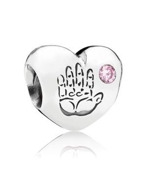 PANDORA Pink Baby Girl Baby Charm JSP1095 In Silver