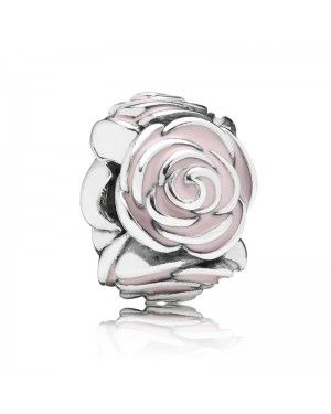 PANDORA Pink Rose Floral Charm JSP1005 In Sterling Silver