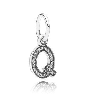 PANDORA Alphabet Q Pendant JSP0979 With Cubic Zirconia 