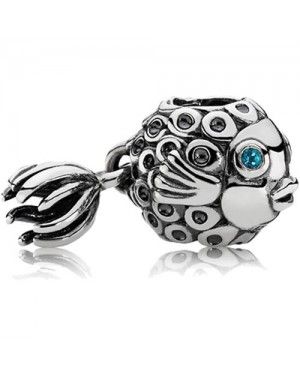 PANDORA Blue Treated Topaz Angel Fish Animal Charm JSP1052 