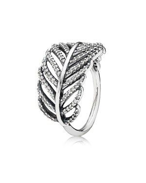 PANDORA Feather Micro Feather Ring JSP1457 In Silver