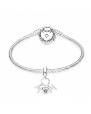 Pandora Perfect Mum Engravable Lock Your Promise Bracelet GS0086