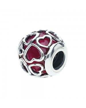 PANDORA Cerise Encased In Love Charm JSP0683 