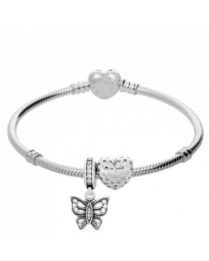 PANDORA You Give Me Butterflies Complete Bracelet JSP0382 With Cubic Zirconia 